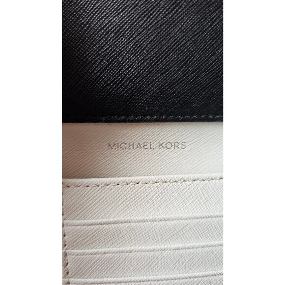 Michael Kors Jet Set Saffiano Leather Travel Wallet Removable Card Holder  NEW - Picture 5 of 6